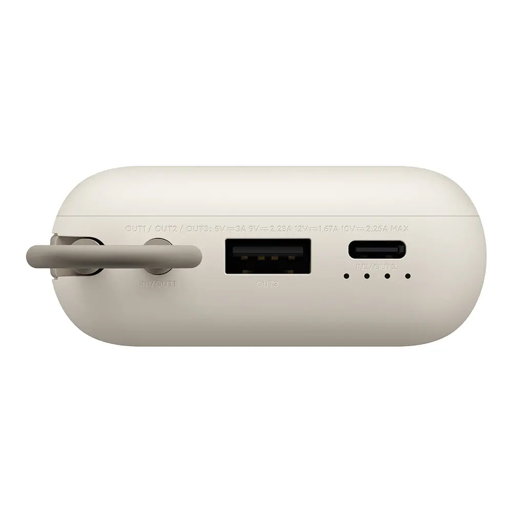 Xiaomi Pocket Extern Batteri, 10000mAh, 22.5W, QC + PD, 1 x USB-A - 2 x USB-C, Beige BHR9072GL