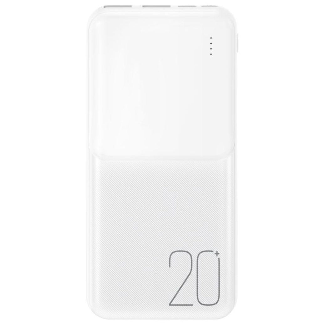 Extern batteri XO Design PR252, 20000mAh, 10W, 2 x USB-A, Vit