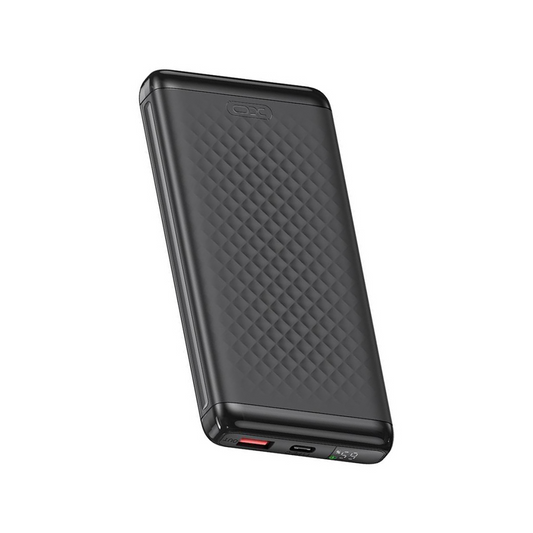 Extern batteri XO Design PB308, 10000mAh, 22,5W, QC + PD, 1 x USB-A - 1 x USB-C, Svart