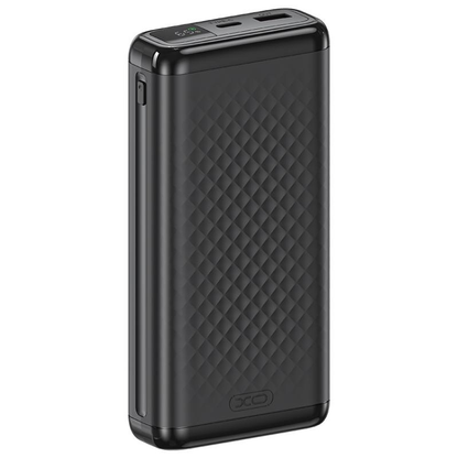 Extern batteri XO Design PB309, 20000mAh, 22,5W, QC + PD, 1 x USB-A - 1 x USB-C, Svart