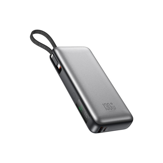 Extern batteri XO Design PR268, 20000mAh, 130W, QC + PD, 1 x USB-A - 2 x USB-C, Grå