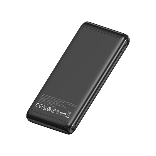 Extern batteri XO Design PB308, 10000mAh, 22,5W, QC + PD, 1 x USB-A - 1 x USB-C, Svart