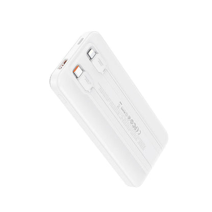 Extern batteri XO Design PR248, 10000mAh, 22.5W, QC + PD, 1 x Lightning - 1 x USB-A - 2 x USB-C, Vit