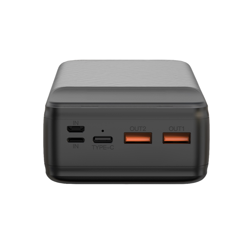 Extern batteri XO Design PR201, 30000mAh, 65W, QC + PD, 1 x USB-C - 2 x USB-A, Svart