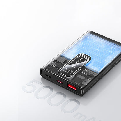 Extern batteri Yesido YP92, 5000mAh, 22.5W, QC + PD, 1 x USB-A - 1 x USB-C, Svart