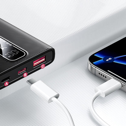 Extern batteri Yesido YP92, 5000mAh, 22.5W, QC + PD, 1 x USB-A - 1 x USB-C, Svart