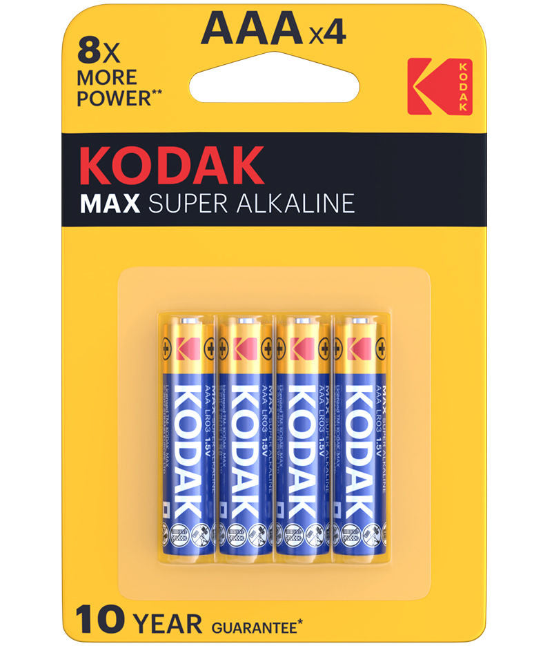 Kodak Max Alkaline-batteri, AAA / LR3, Set om 4 stycken EKSTD30952812P4