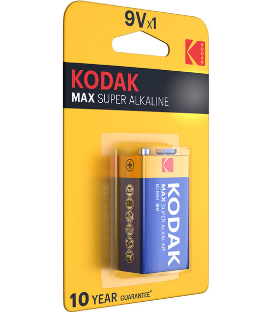 Kodak Max Super-batteri, 6LR61 (9V)
