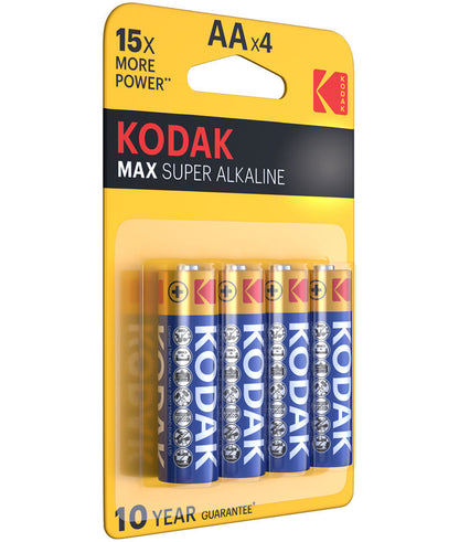 Kodak Max Alkaline-batteri, AA / LR6, Set om 4 stycken EKSTD30952867P4