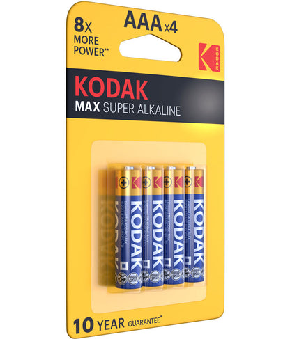 Kodak Max Alkaline-batteri, AAA / LR3, Set om 4 stycken EKSTD30952812P4