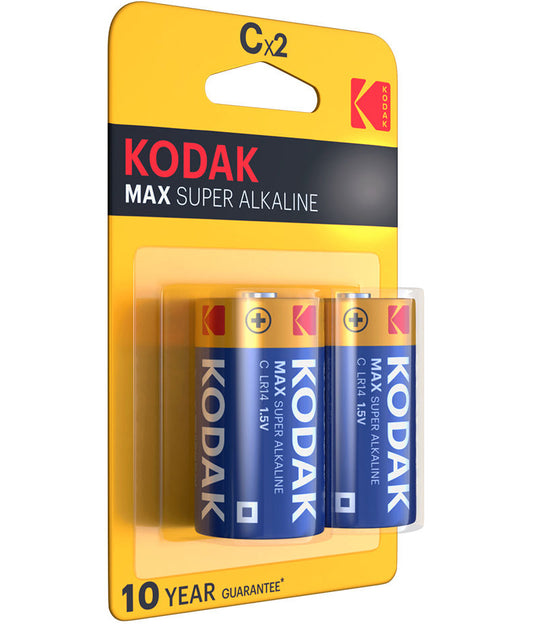 Kodak Max Super-batteri, LR14, Set om 2 stycken