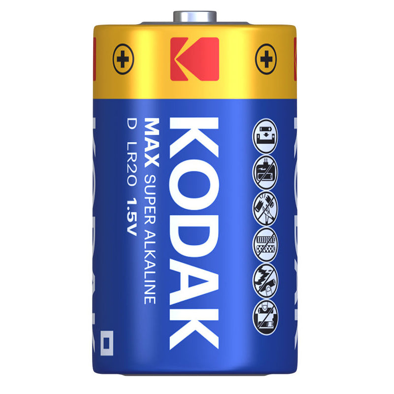 Kodak Max Alkaline-batteri, LR20, Set om 2 stycken