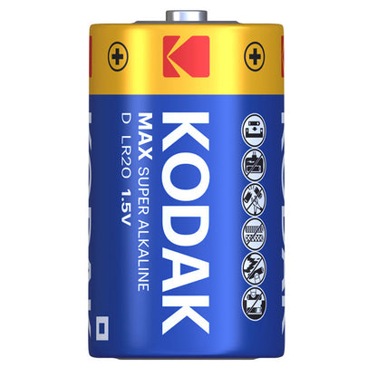 Kodak Max Alkaline-batteri, LR20, Set om 2 stycken
