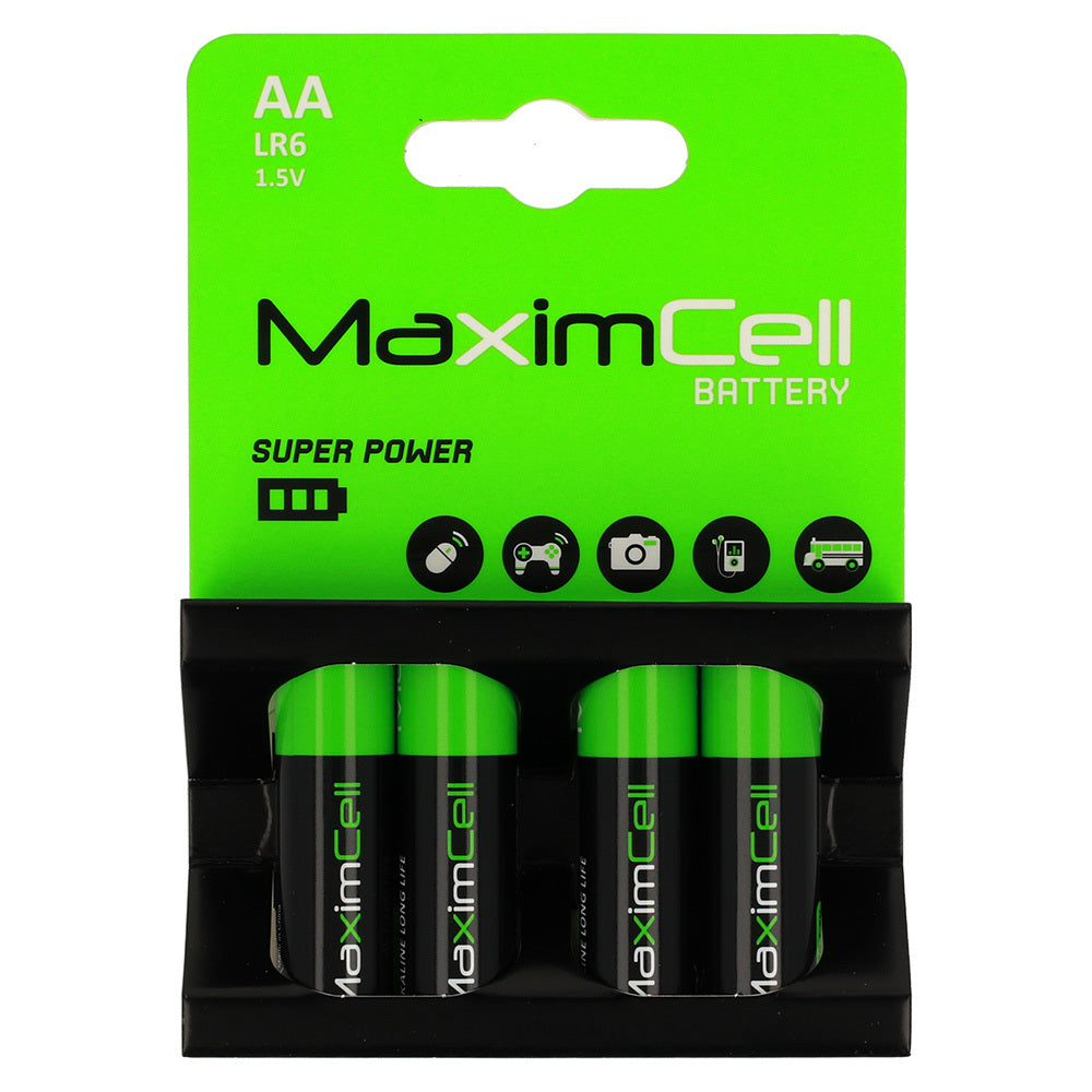 MaximCell Super Power-batteri, AA / LR6, Set om 4 stycken