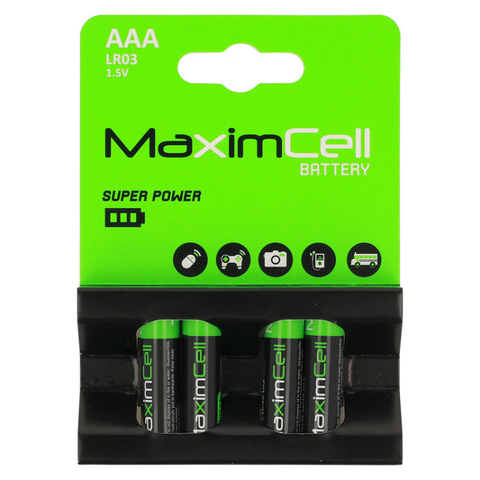 MaximCell Super Power-batteri, AAA / LR3, Set om 4 stycken