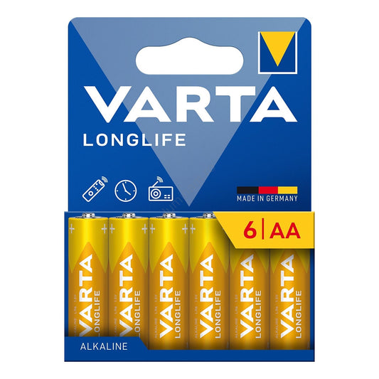 Batteri Varta Longlife 13298, AA / LR6, Set om 6 stycken