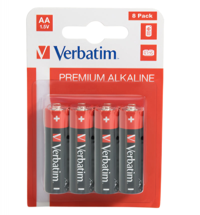 Verbatim Premium-batteri, AA / LR6, Set om 8 stycken 49503