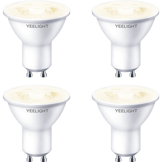 Yeelight W1 LED-lampa, Wi-Fi, GU10, 4,8W, 2700K, 350lm, uppsättning med 4 delar, vit YLDP004 