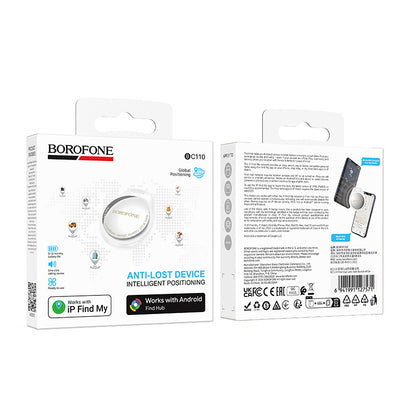Borofone BC110 Find Dual Tracker för iOS / Android-serien, Vit