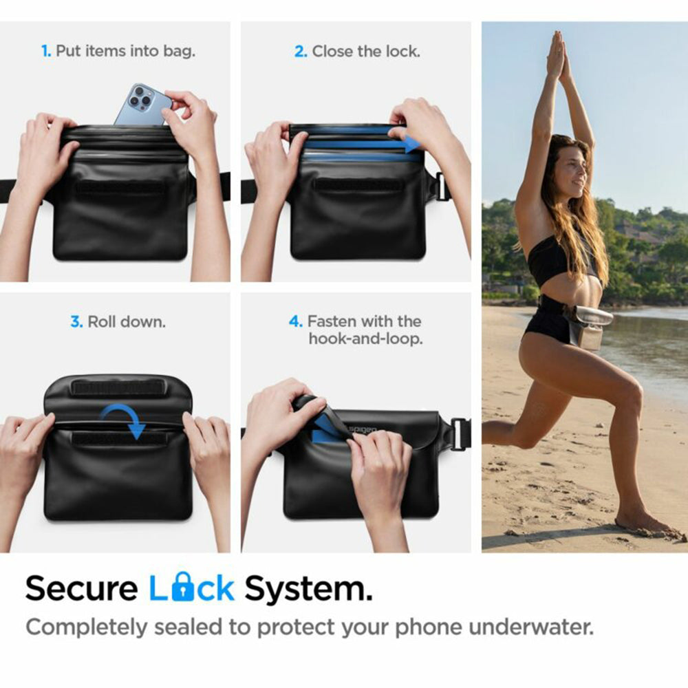 Vattentät Väska Spigen Aqua Shield, Universal, Svart AMP04532