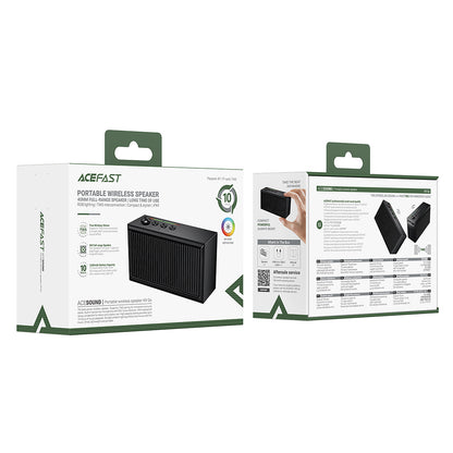 Bluetooth-högtalare Acefast K9 Go, 7W, TWS, RGB, Vattentät, Svart