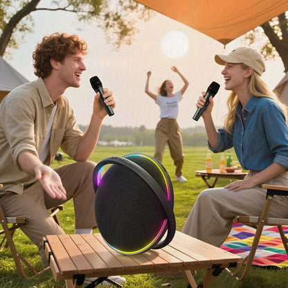 Bluetooth-högtalare Acefast Karaoke K5 Max, 350W, TWS, RGB, Vattentät, Svart