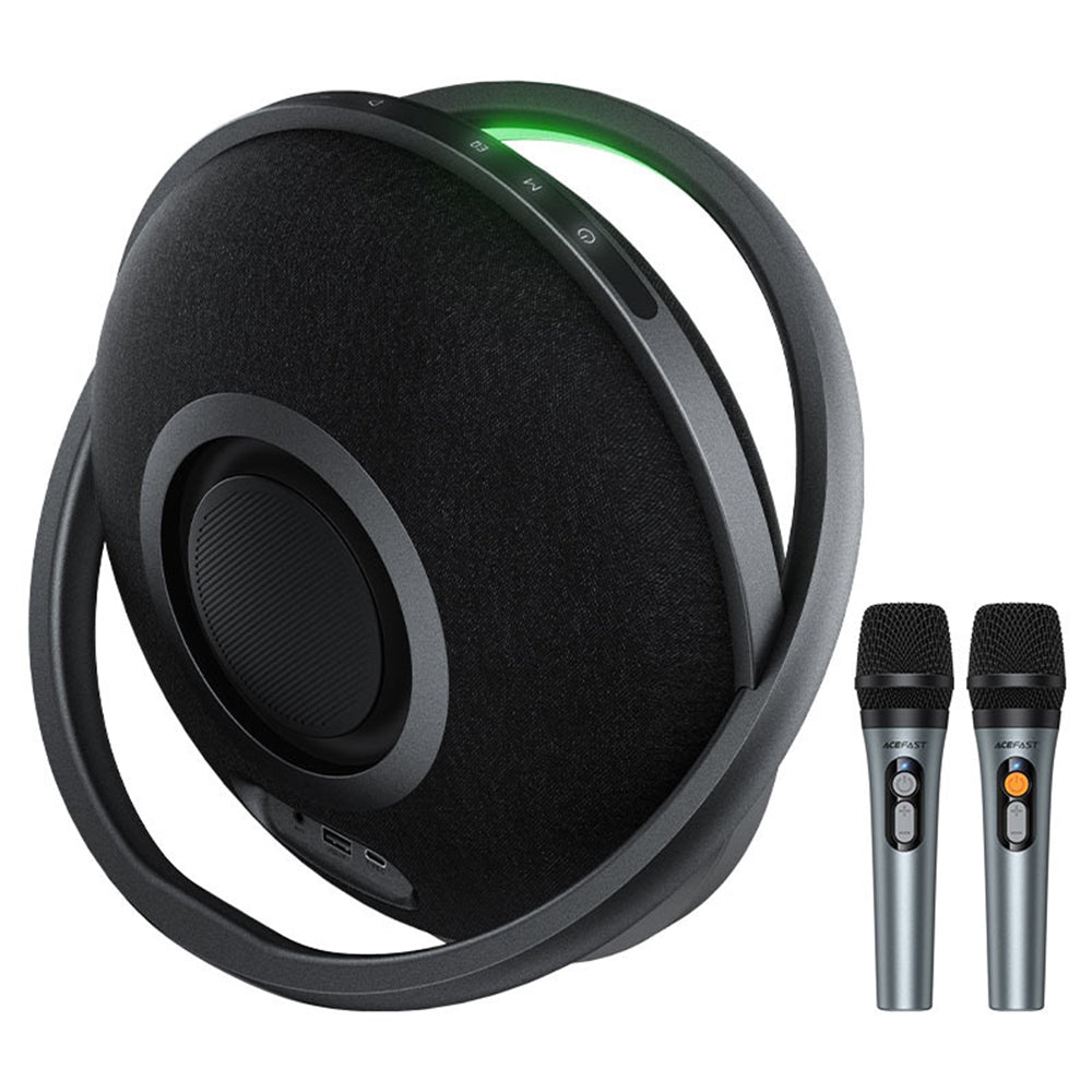 Bluetooth-högtalare Acefast Karaoke K5 Max, 350W, TWS, RGB, Vattentät, Svart