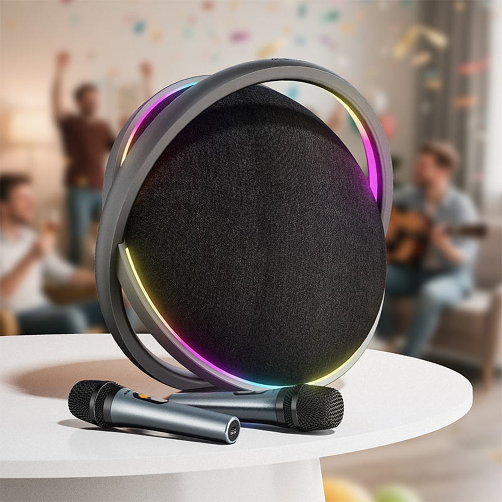 Bluetooth-högtalare Acefast Karaoke K5 Max, 350W, TWS, RGB, Vattentät, Svart