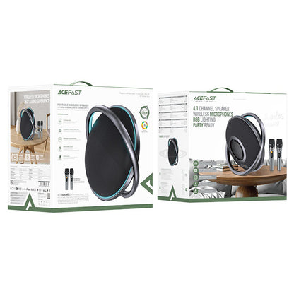 Bluetooth-högtalare Acefast Karaoke K5 Max, 350W, TWS, RGB, Vattentät, Svart
