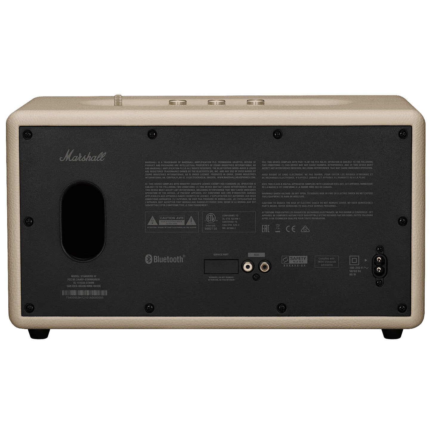 Marshall Stanmore III Bluetooth-högtalare, 80W, Creme