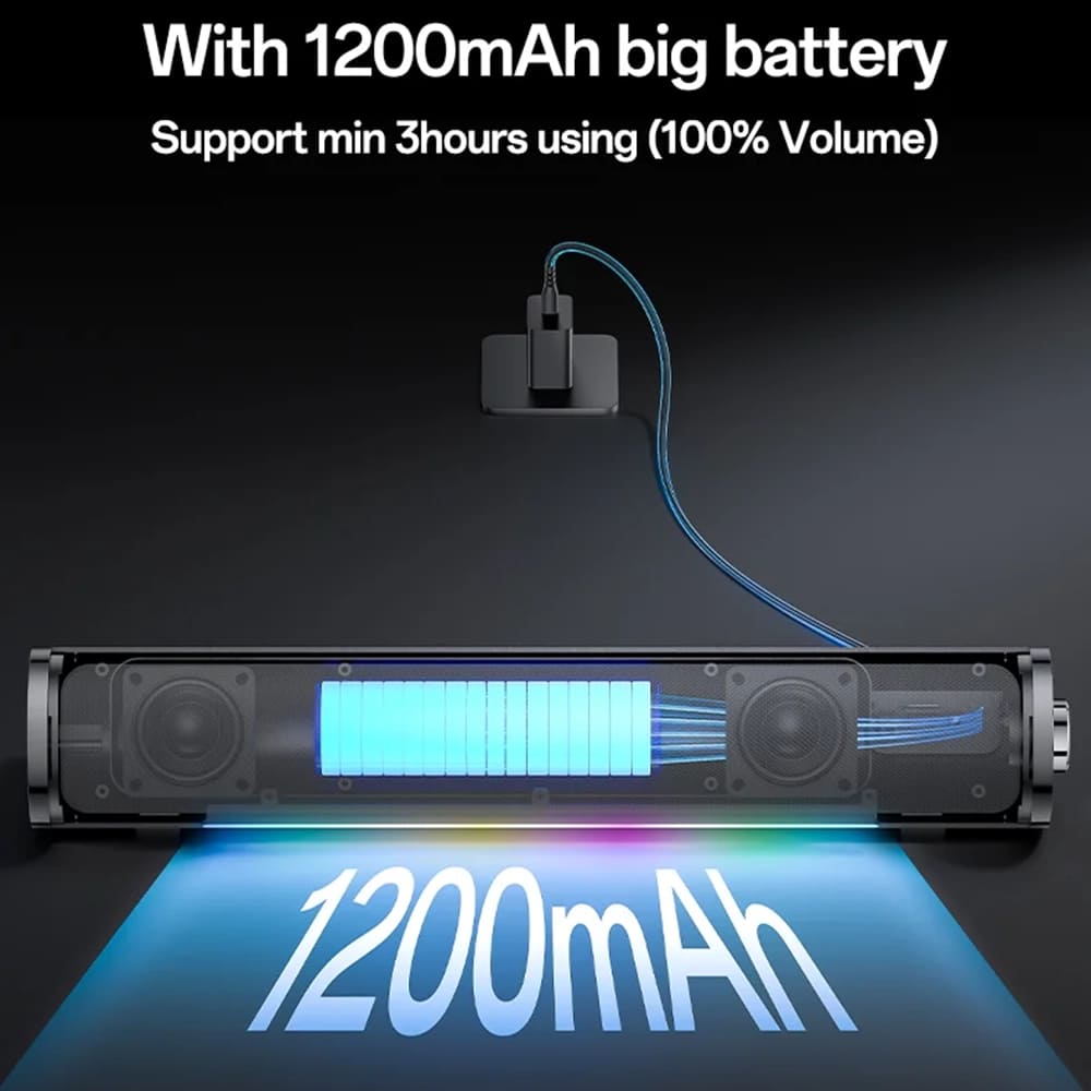 Bluetooth-högtalare Yesido YSW27, 10W, RGB, Svart