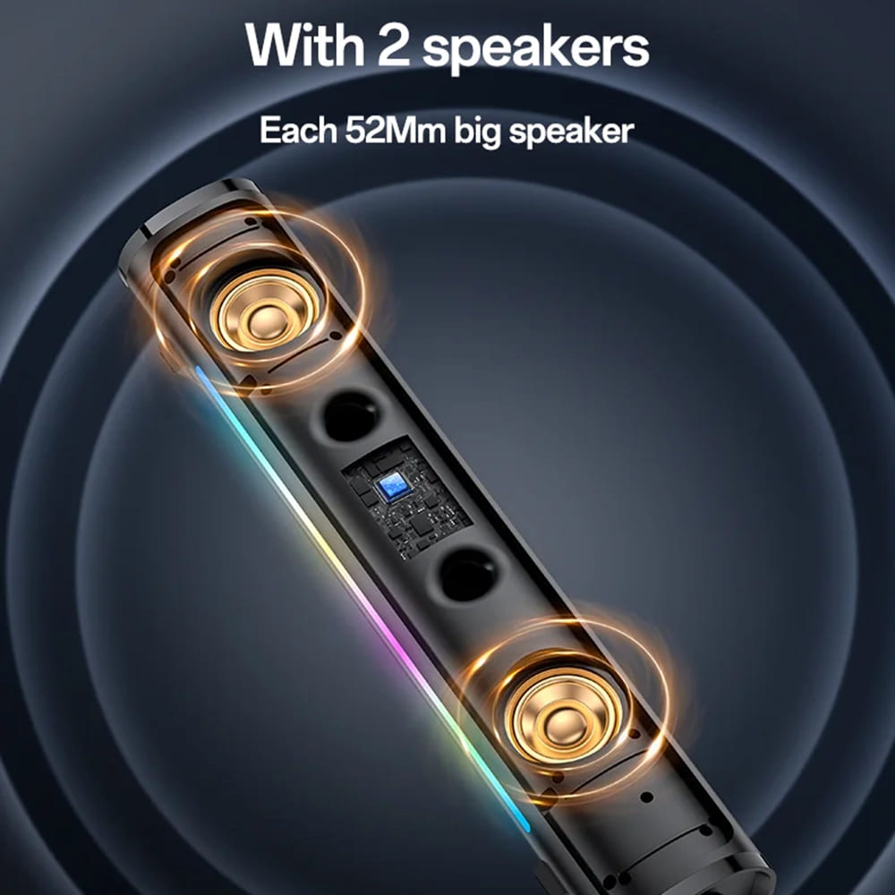 Bluetooth-högtalare Yesido YSW27, 10W, RGB, Svart