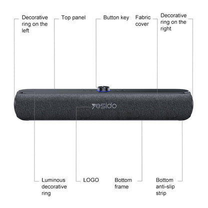 Bluetooth-högtalare Yesido YSW42, 20W, Svart