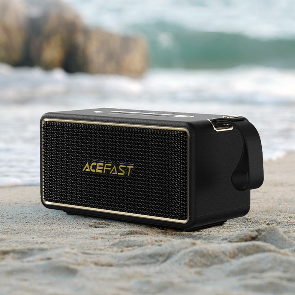 Bärbar Bluetooth-högtalare Acefast K3 Max, 80W, RGB, Vattentät, Svart