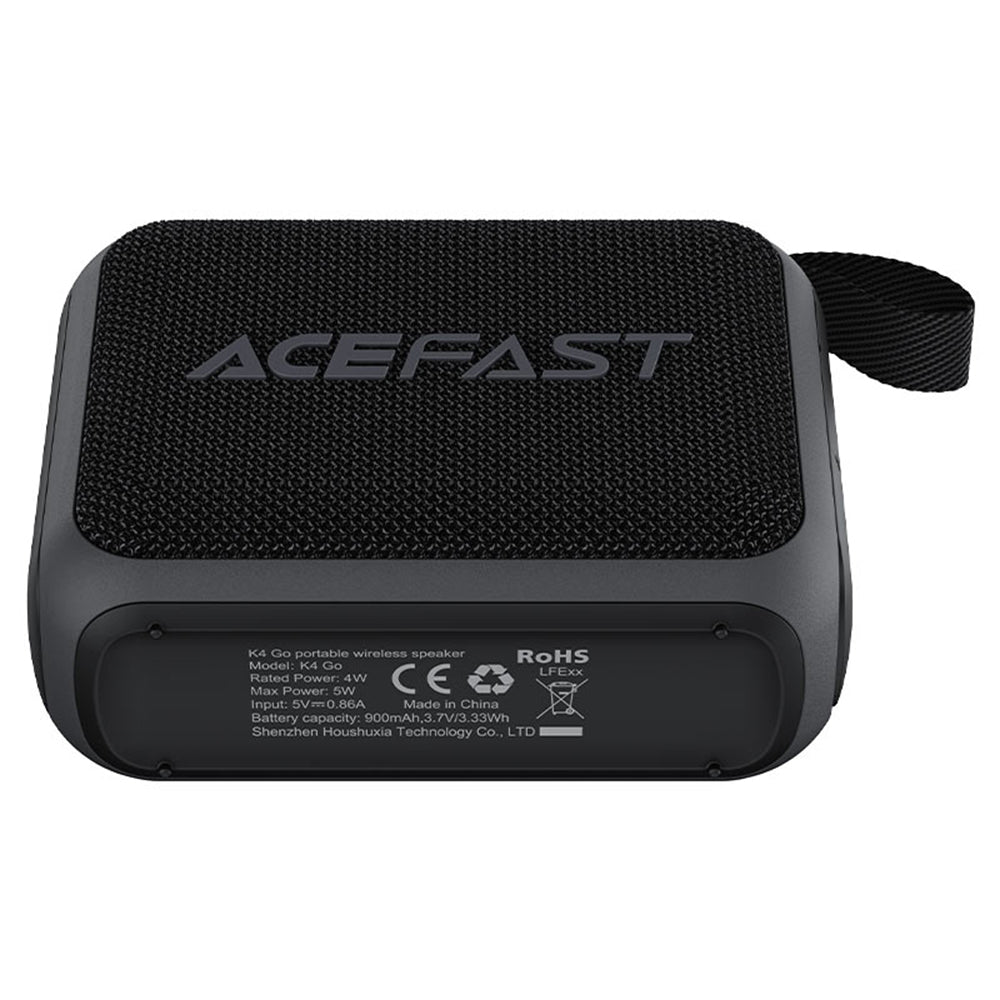 Bärbar Bluetooth-högtalare Acefast K4 Go, 5W, Vattentät, Svart