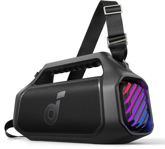 Bärbar Bluetooth-högtalare Anker SoundCore Boom 2 Plus Ny Version, 140W, TWS, RGB, Vattentät, Svart A3134012