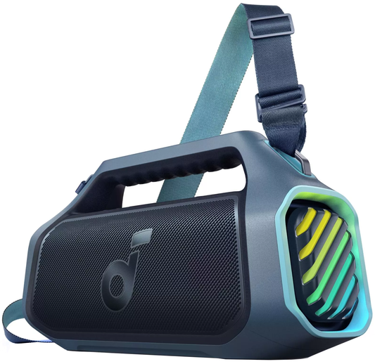 Bärbar Bluetooth-högtalare Anker SoundCore Boom 2 Plus Ny Version, 140W, TWS, RGB, Vattentät, Blå A3134032