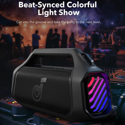 Bärbar Bluetooth-högtalare Anker SoundCore Boom 2 Plus, 140W, TWS, RGB, Vattentät, Svart A3134011