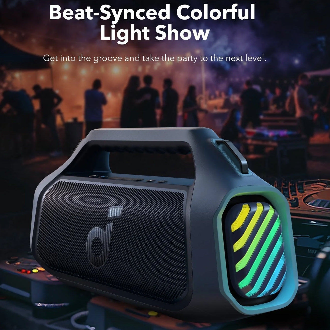 Portable Bluetooth Speaker Anker Soundcore Boom 2 Plus, 140W, RGB, Waterproof, Blue A3134031 