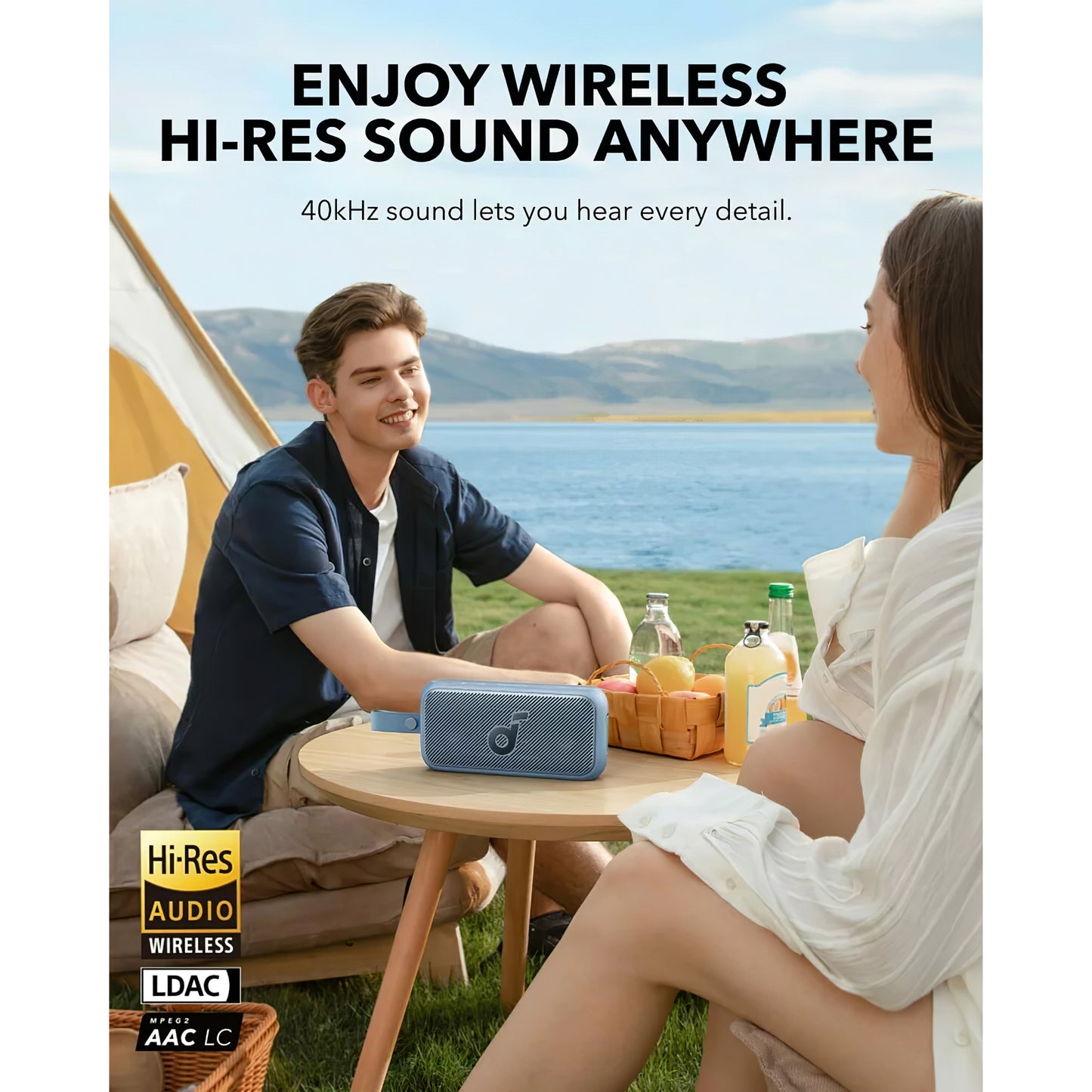 Bärbar Bluetooth-högtalare Anker SoundCore Motion 300, 30W, TWS, vattentät, blå A3135031 