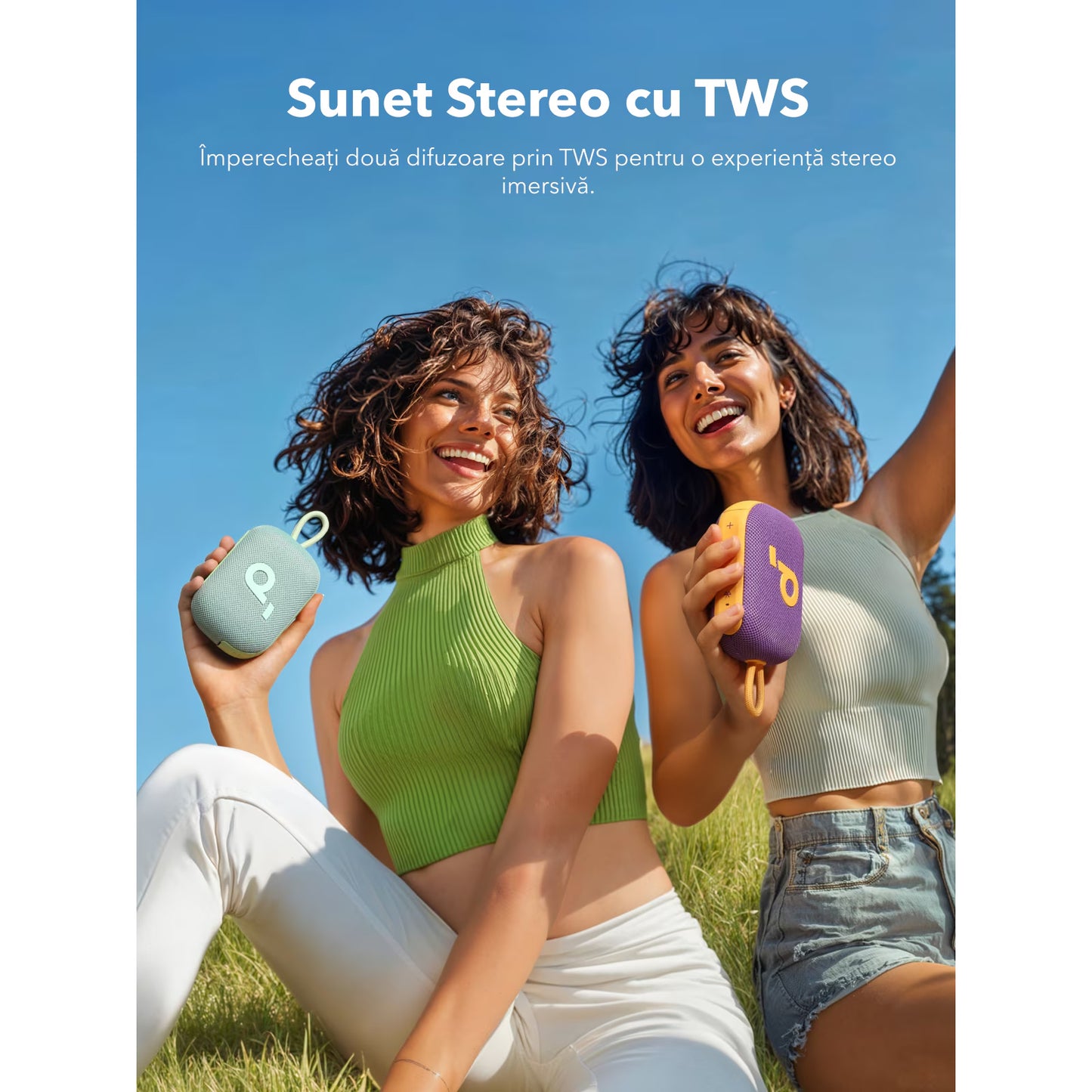 Bärbar Bluetooth-högtalare Anker SoundCore Select 4 Go, 5W, TWS, Vattentät, Grön A31X1061