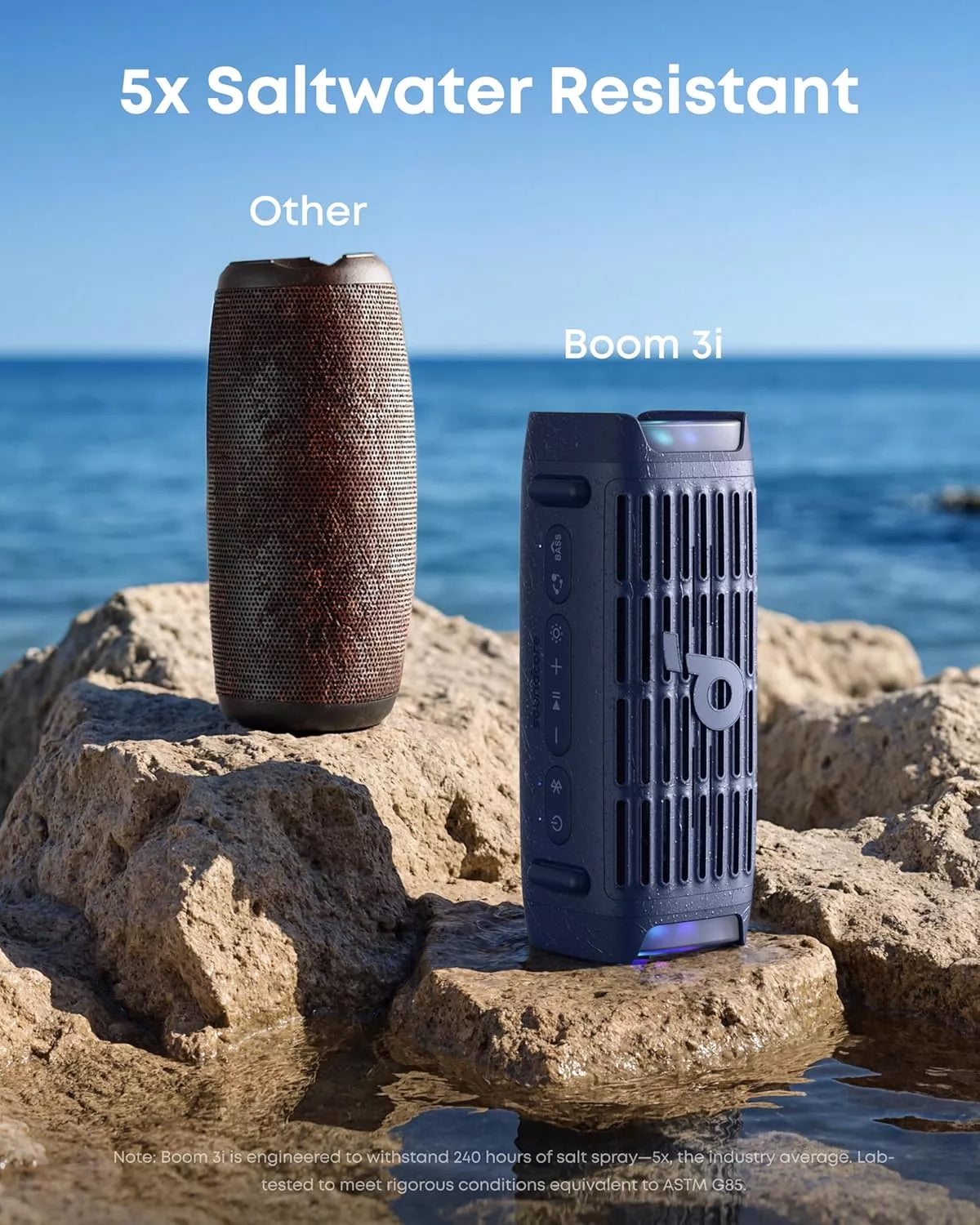 Bärbar Bluetooth-högtalare Anker SoundCore Boom 3i, 50W, RGB, Vattentät, Blå D5100030