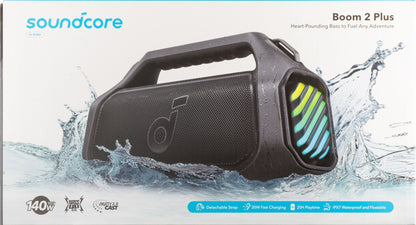 Bärbar Bluetooth-högtalare Anker SoundCore Boom 2 Plus, 140W, TWS, RGB, Vattentät, Svart A3134011