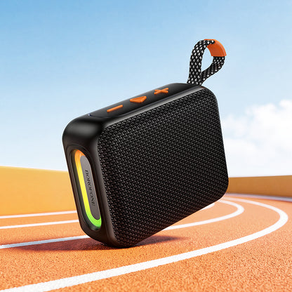 Borofone BR106 Felicitous bärbar Bluetooth-högtalare, 8 W, TWS, RGB, svart