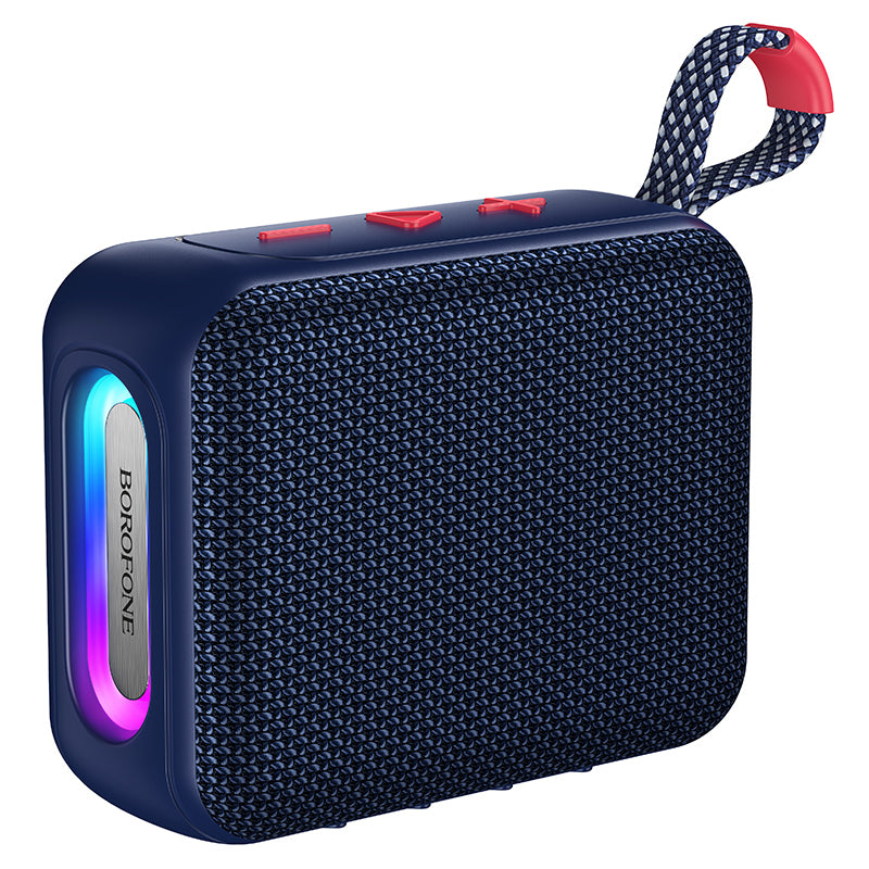 Borofone BR106 Felicitous bärbar Bluetooth-högtalare, 8 W, TWS, RGB, marinblå
