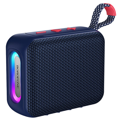 Borofone BR106 Felicitous bärbar Bluetooth-högtalare, 8 W, TWS, RGB, marinblå
