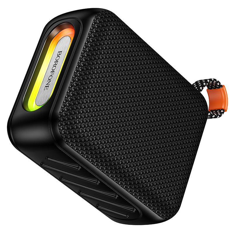 Borofone BR106 Felicitous bärbar Bluetooth-högtalare, 8 W, TWS, RGB, svart