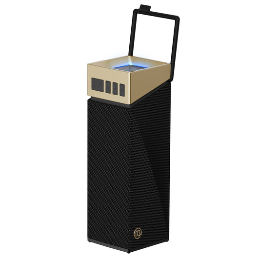 Bärbar Bluetooth-högtalare Bugani Brief TT, 60W, RGB, Vattentät, Svart Guld