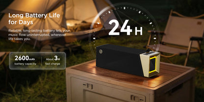 Bärbar Bluetooth-högtalare Bugani Brief TT, 60W, RGB, Vattentät, Svart Guld
