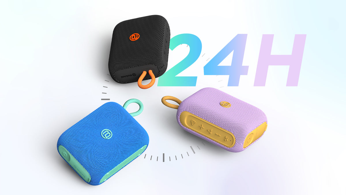 Bärbar Bluetooth-högtalare Bugani Rove Go 5, 12W, TWS, Vattentät, Svart